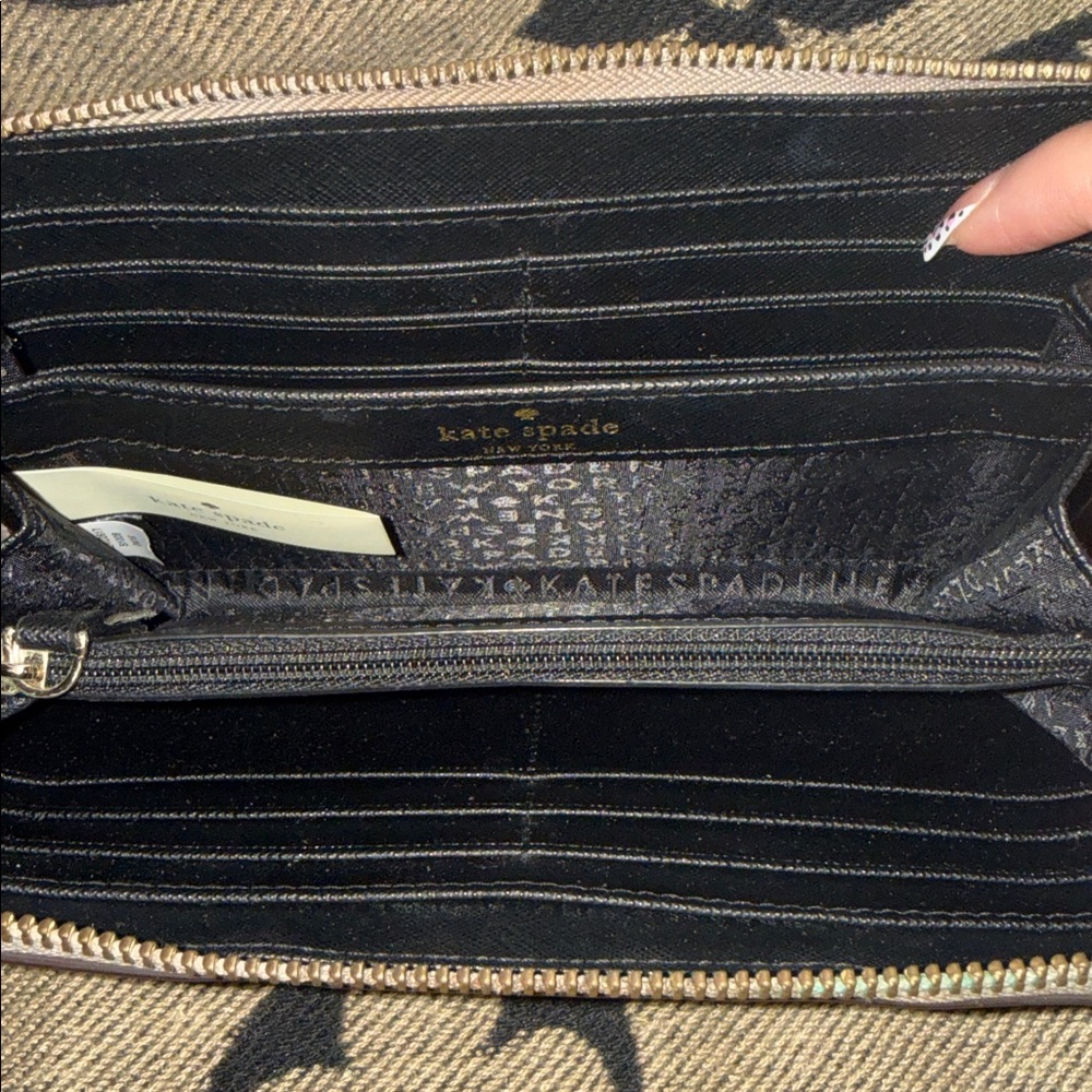 Kate Spade Black and Cream Colorblock Wallet - Picture 7 of 8